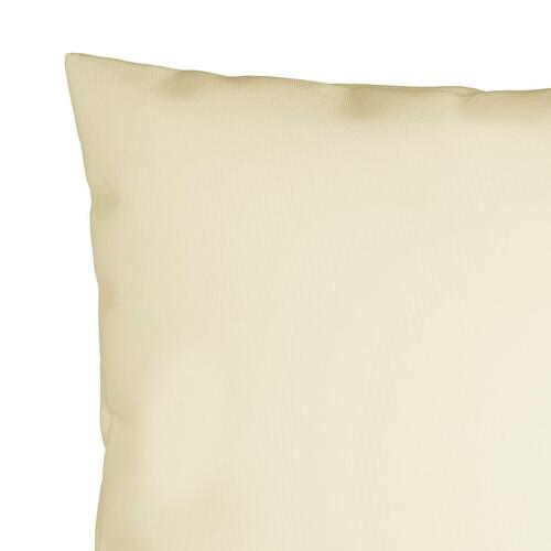 Pyntepuder 4 stk. 50x50 cm stof cremefarvet