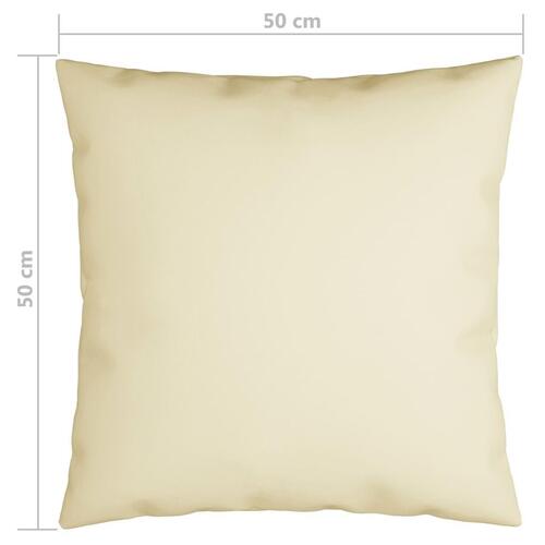 Pyntepuder 4 stk. 50x50 cm stof cremefarvet