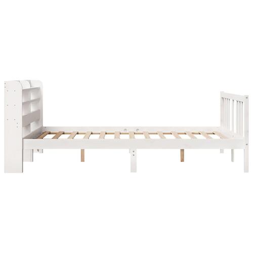 Sengeramme med hovedgærde uden madras Hvid 160x200 cm
