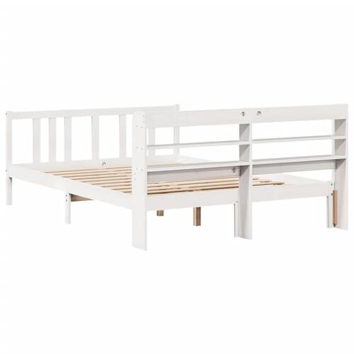 Sengeramme med hovedgærde uden madras Hvid 160x200 cm