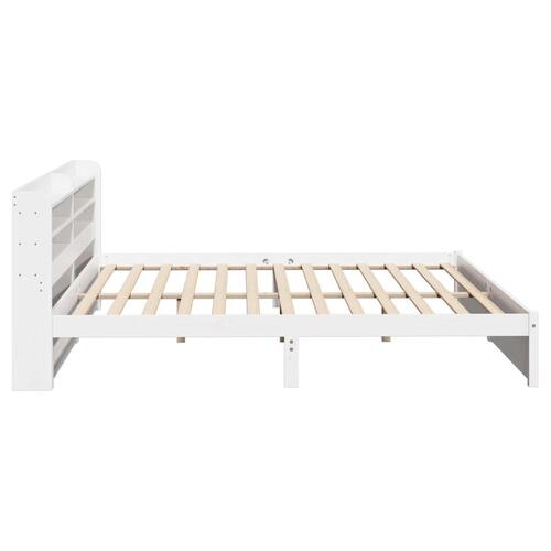 Sengeramme med hovedgærde uden madras Hvid 180x200 cm