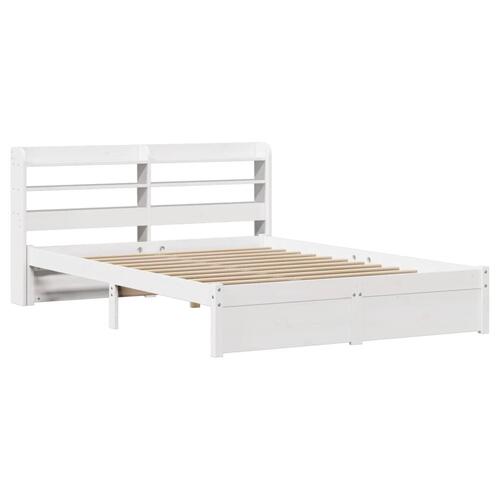Sengeramme med hovedgærde uden madras Hvid 160x200 cm