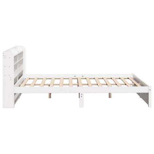 Sengeramme med hovedgærde uden madras Hvid 160x200 cm