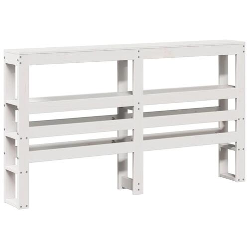 Sengeramme uden madras 135x190 cm massivt fyrretræ hvid