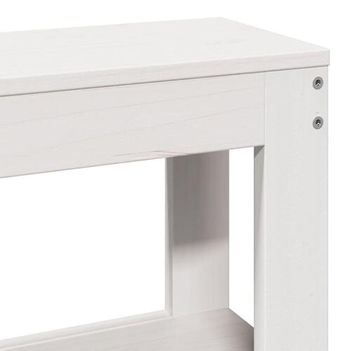 Sengeramme uden madras 135x190 cm massivt fyrretræ hvid