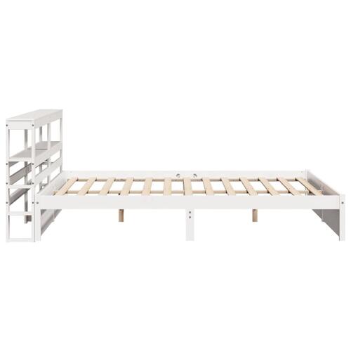 Sengeramme med hovedgærde uden madras Hvid 180x200 cm
