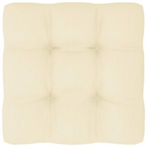 Pallehynde 60x60x12 cm stof cremefarvet