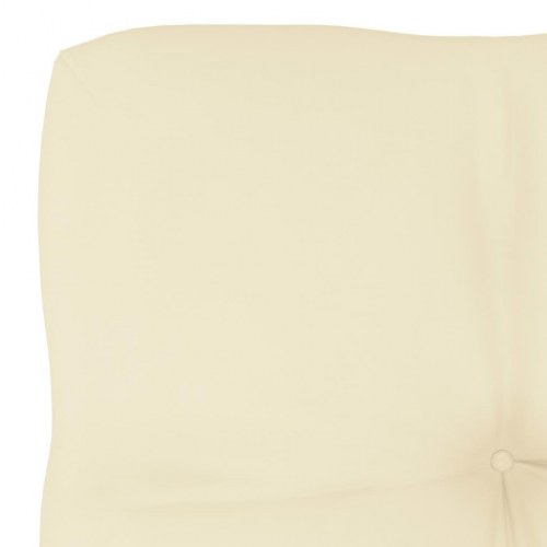 Pallehynde 60x60x12 cm stof cremefarvet