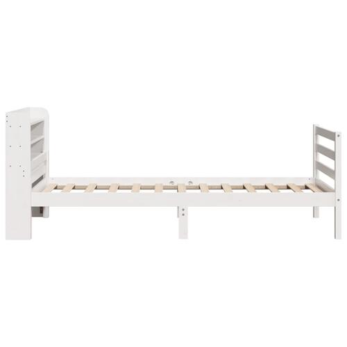 Sengeramme med hovedgærde uden madras Hvid 100x200 cm