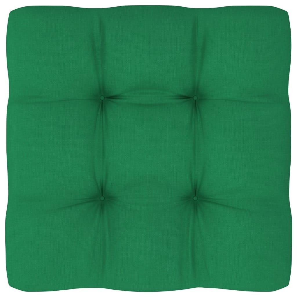 Pallehynde 60x60x12 cm stof grøn