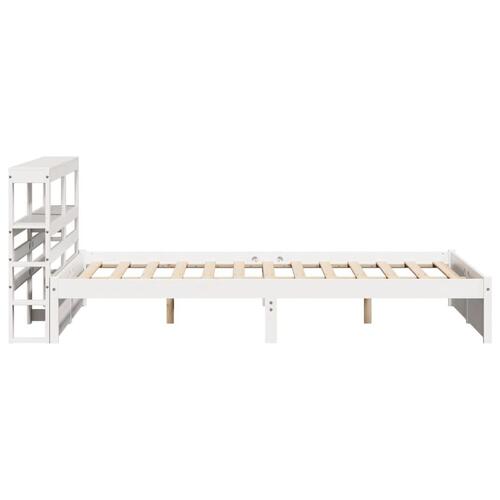 Sengeramme med hovedgærde uden madras Hvid 140x200 cm