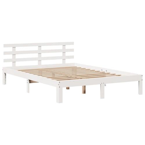 Sengeramme med hovedgærde uden madras Hvid 120x200 cm