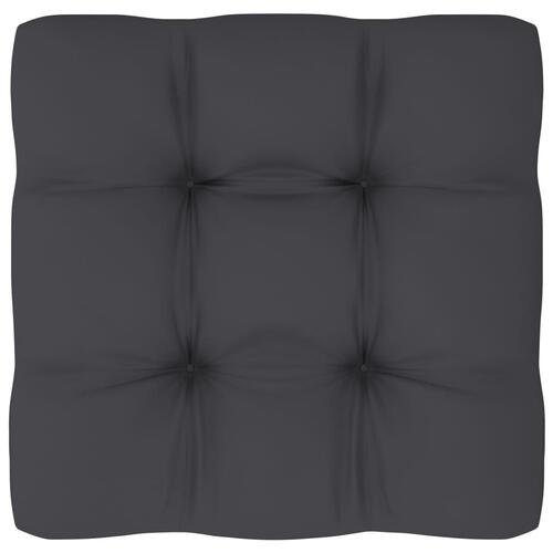 Pallehynde 70x70x12 cm stof antracitgrå