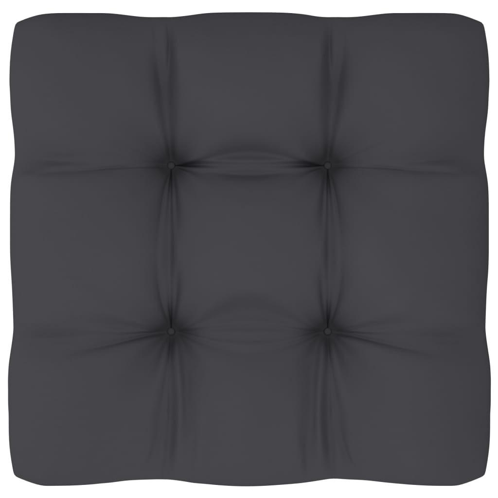 Pallehynde 70x70x12 cm stof antracitgrå