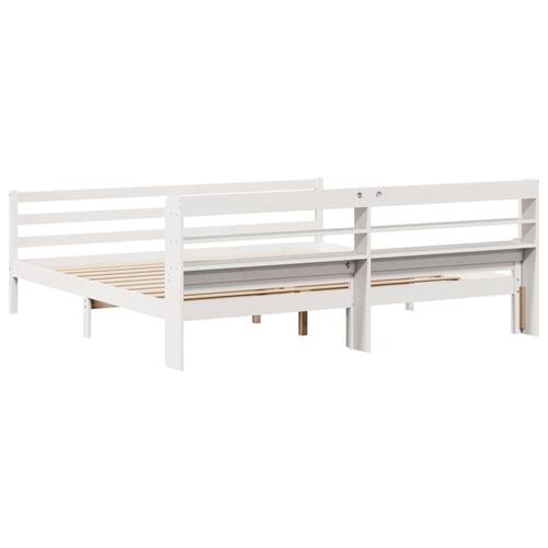Sengeramme med hovedgærde uden madras Hvid 180x200 cm