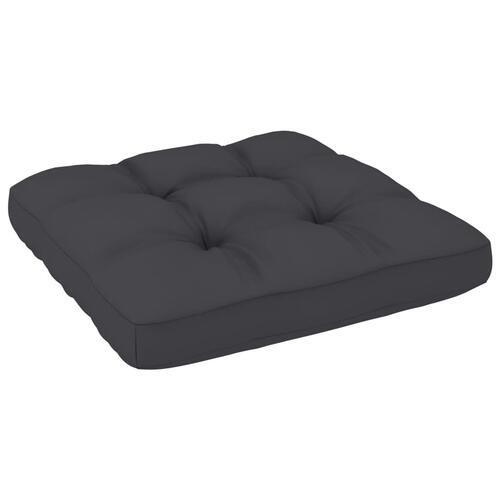 Pallehynde 70x70x12 cm stof antracitgrå