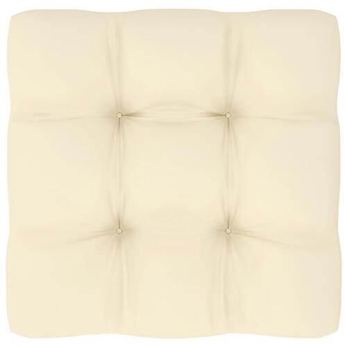 Pallehynde 70x70x12 cm stof cremefarvet