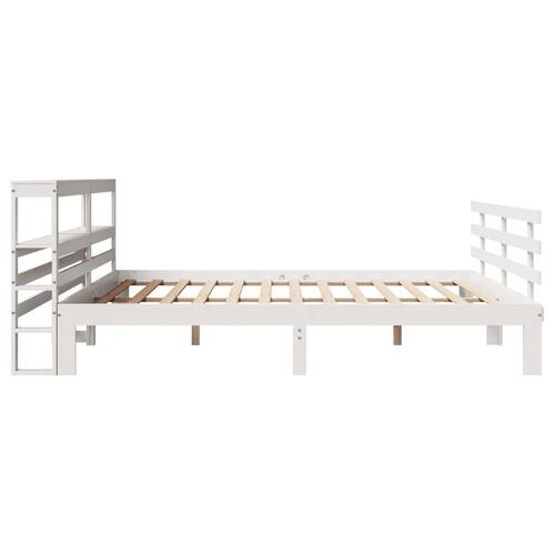 Sengeramme med hovedgærde uden madras Hvid 180x200 cm