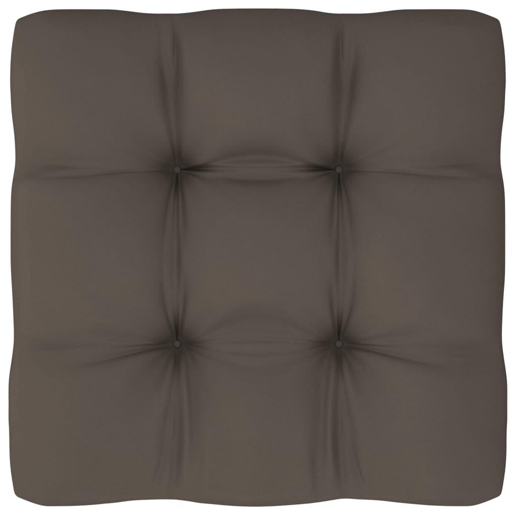 Pallehynde 70x70x12 cm stof gråbrun