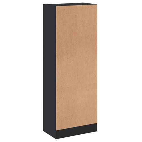 Bogreol med 3 hylder 40x24x109 cm konstrueret træ grå