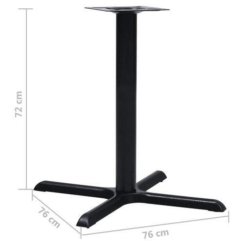 Bordben til bistrobord 76x76x72 cm støbejern sort