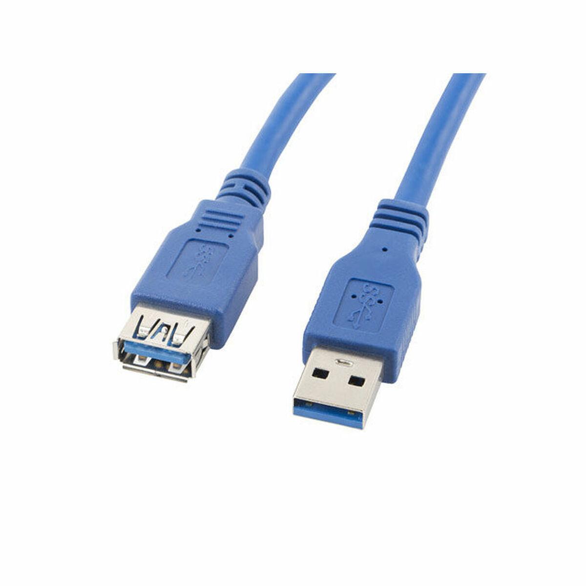 Lanberg USB 3.0 A til USB A-kabel, 1,8 m - blå billede