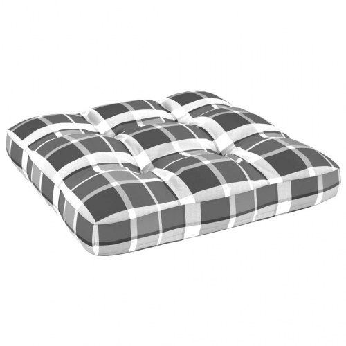 Pallehynde 70x70x12 cm stof gråternet