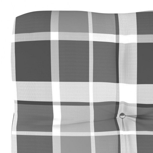 Pallehynde 70x70x12 cm stof gråternet