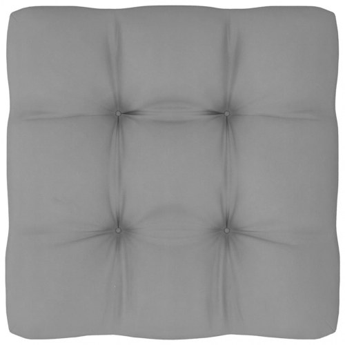 Pallehynde 80x80x12 cm stof grå