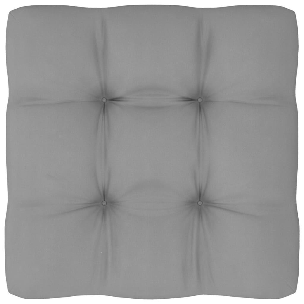 Pallehynde 80x80x12 cm stof grå
