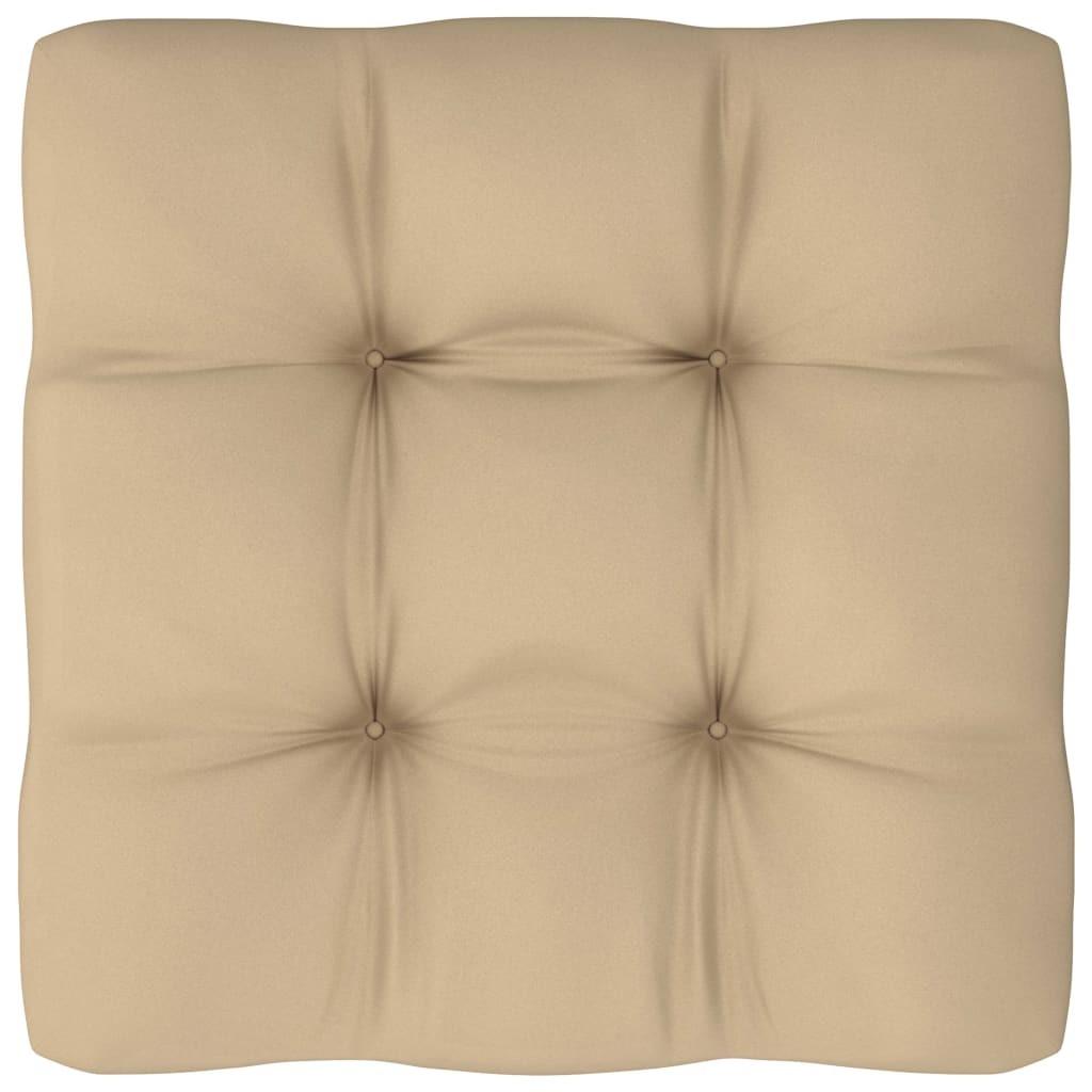 Pallehynde 80x80x12 cm stof beige