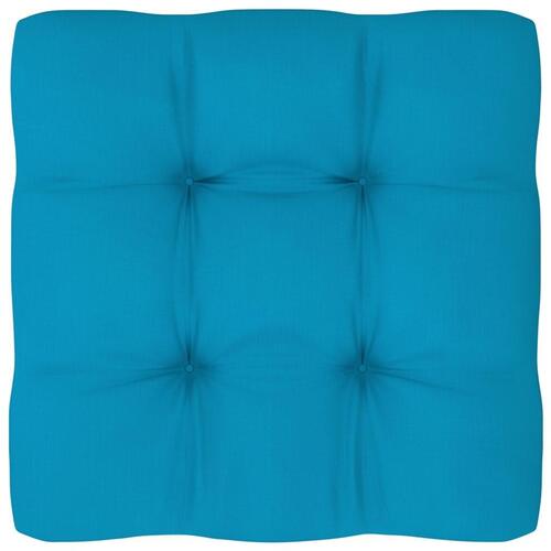 Pallehynde 80x80x12 cm stof blå