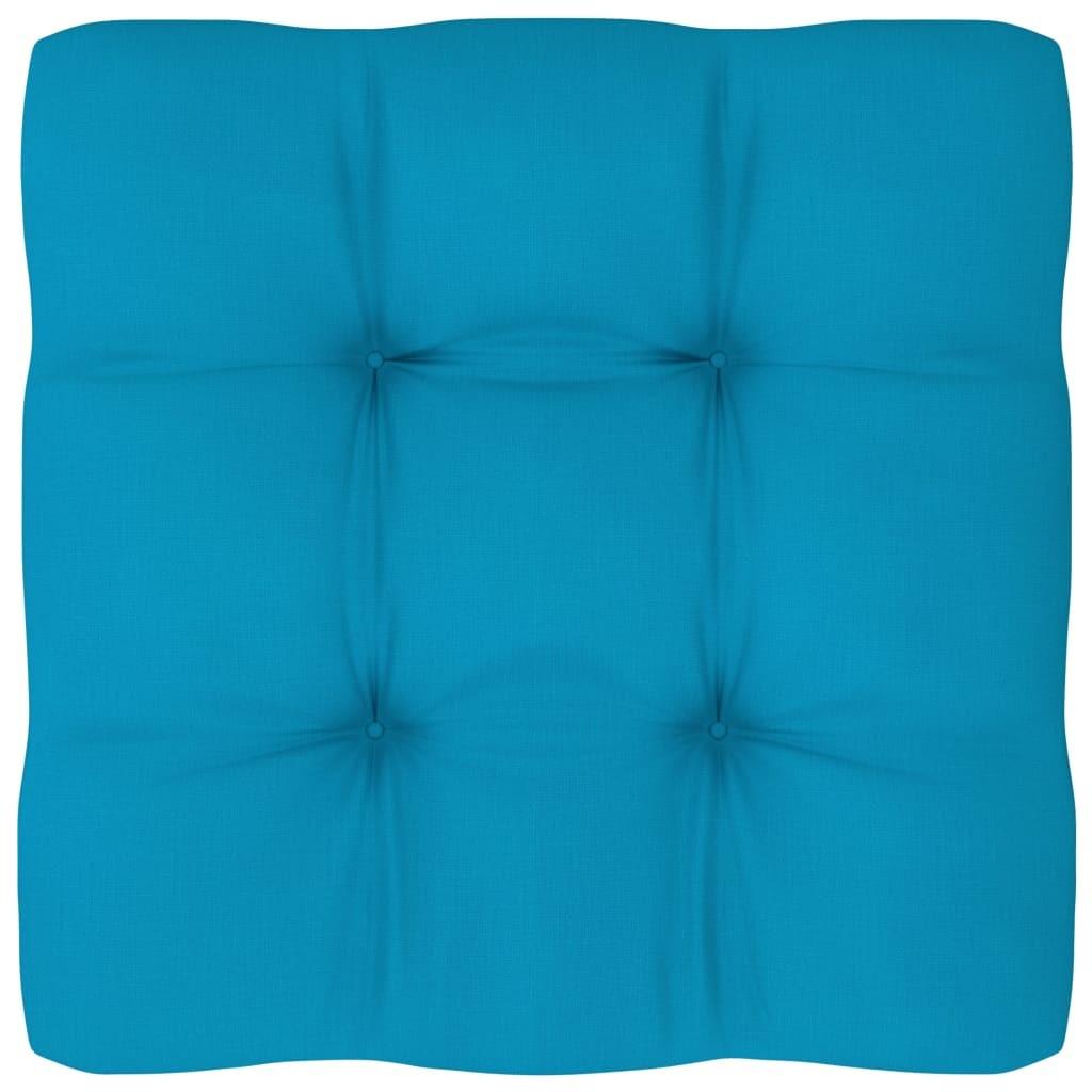Pallehynde 80x80x12 cm stof blå