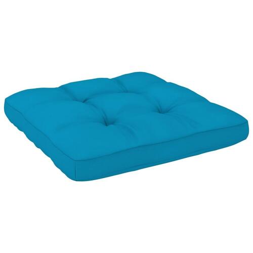Pallehynde 80x80x12 cm stof blå