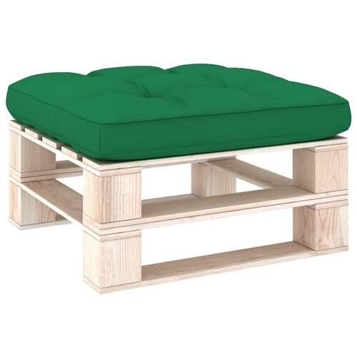 Pallehynde 80x80x12 cm stof grøn
