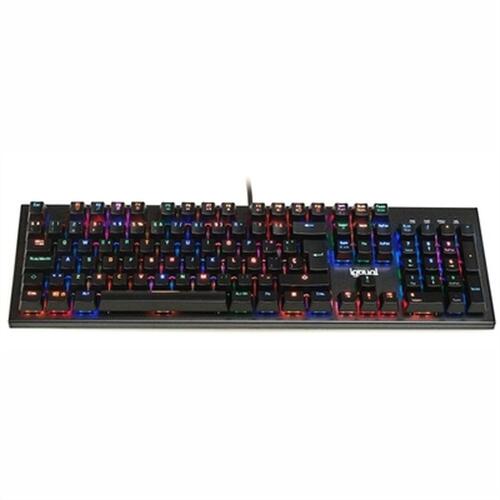 Tastatur iggual OBSIDIAN RGB Sort Spansk qwerty