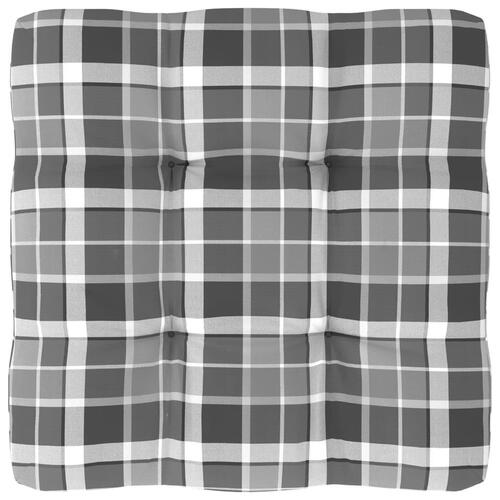 Pallehynde 80x80x12 cm stof gråternet