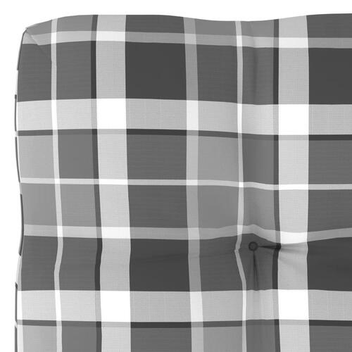 Pallehynde 80x80x12 cm stof gråternet