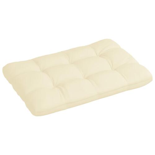 Pallehynde 120x80x12 cm stof cremefarvet