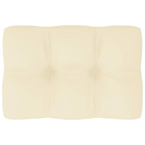 Pallehynde 60x40x12 cm stof cremefarvet