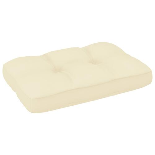 Pallehynde 60x40x12 cm stof cremefarvet