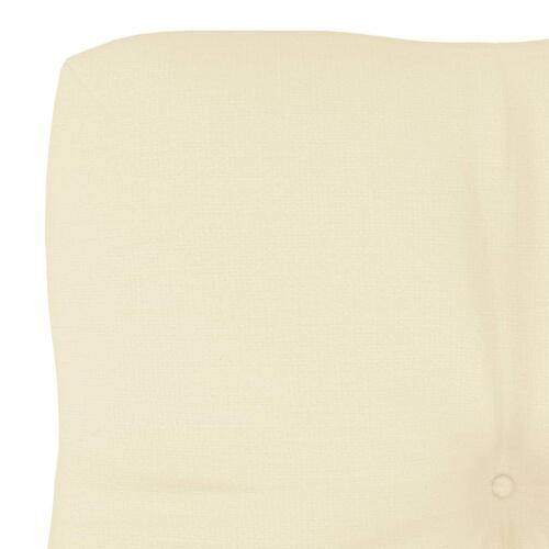 Pallehynde 60x40x12 cm stof cremefarvet