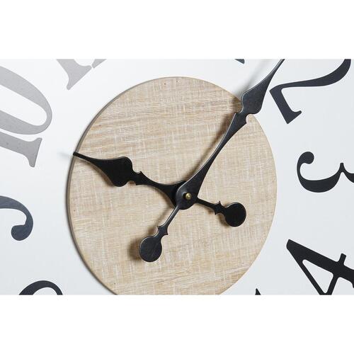 Vægur DKD Home Decor Sort MDF Hvid (60 x 4,5 x 60 cm)