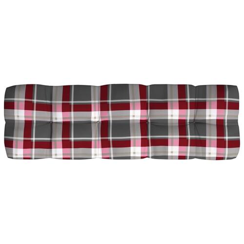 Pallehynde 120x40x12 cm stof rødternet