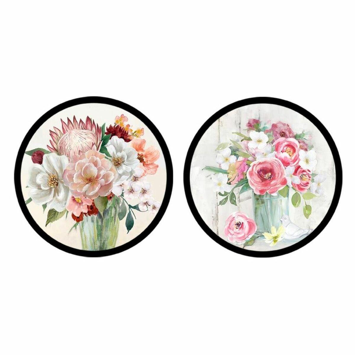 Lærredsmaleri - Shabby Chic vase, 80 × 3 × 80 cm