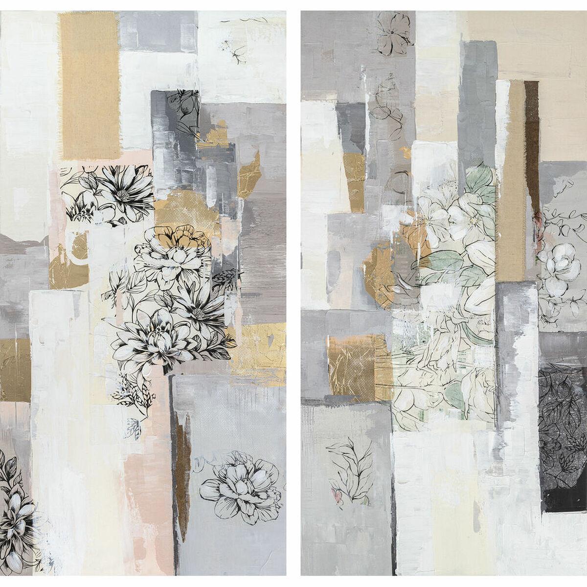 Maleri - Abstrakt moderne, håndmalet, 60 × 2,4 × 120 cm (sæt af 2)