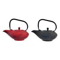 Tekande DKD Home Decor Rød Sort Støbejern (1000 ml) (2 enheder)