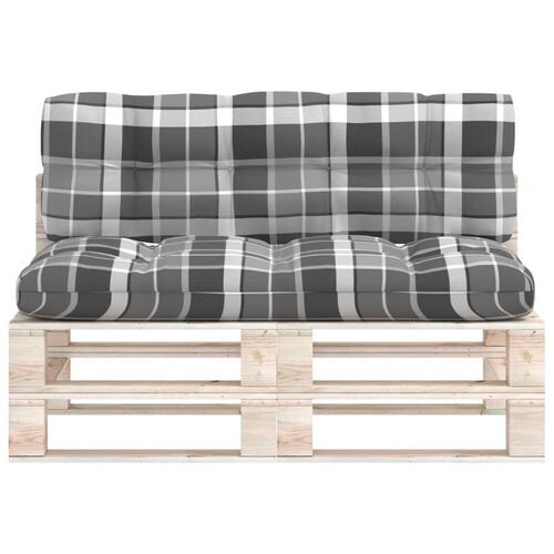 Pallehynder 2 stk. stof gråternet