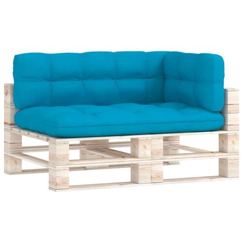 Pallehynder 3 stk. stof blå