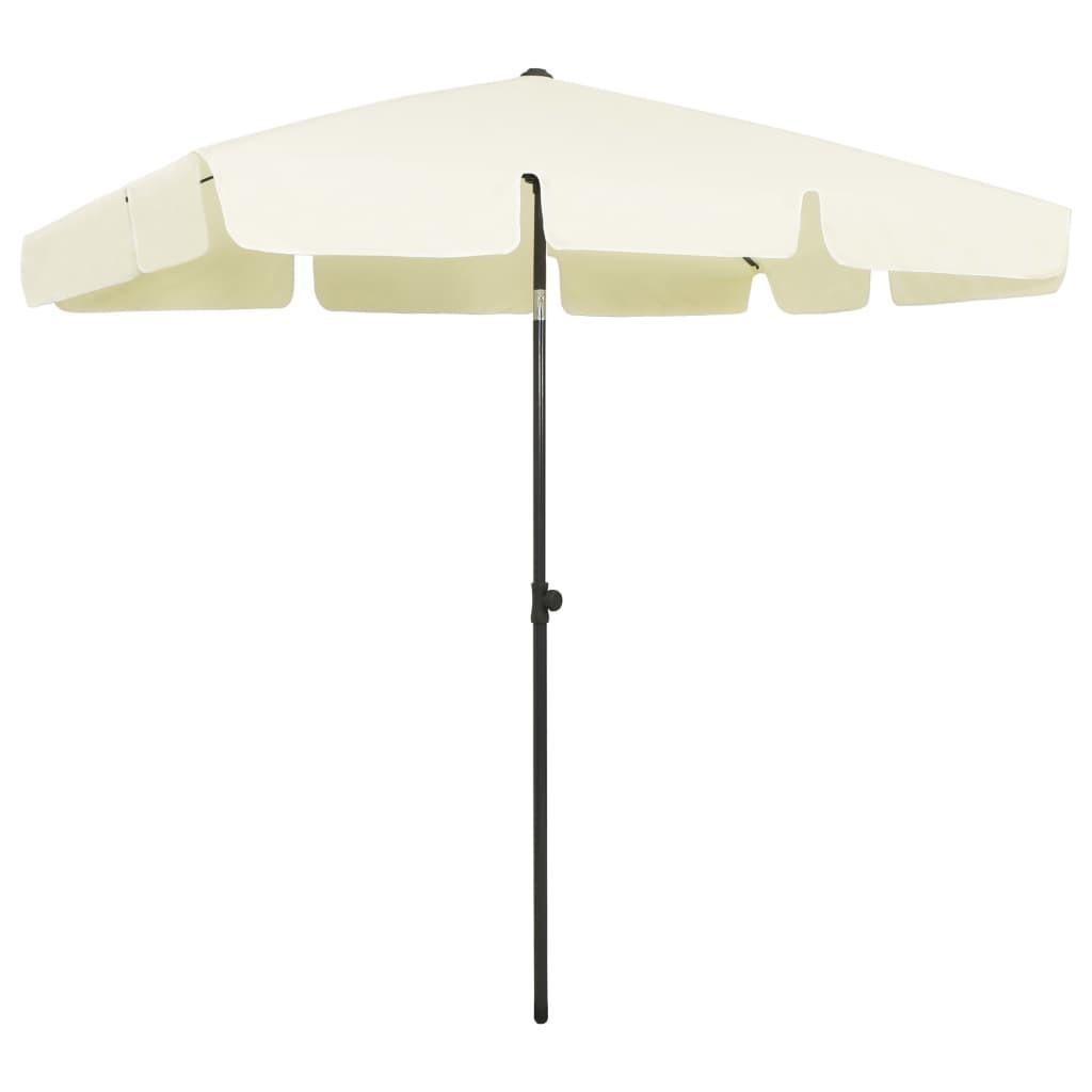 Strandparasol 200x125 cm sandgul